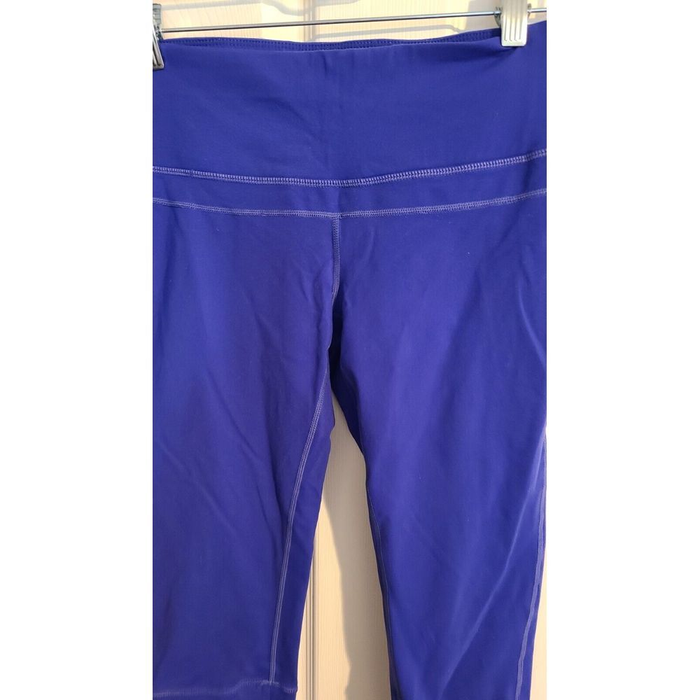 prAna Cropped Leggings Womens‎ Blueish Purple laces at bottom Size Small